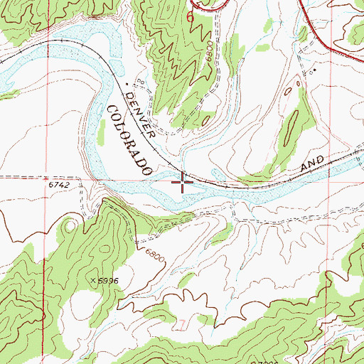 Topographic Map of Rock Creek, CO
