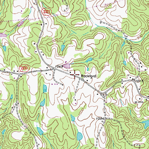 Topographic Map of Rockford School (historical), NC