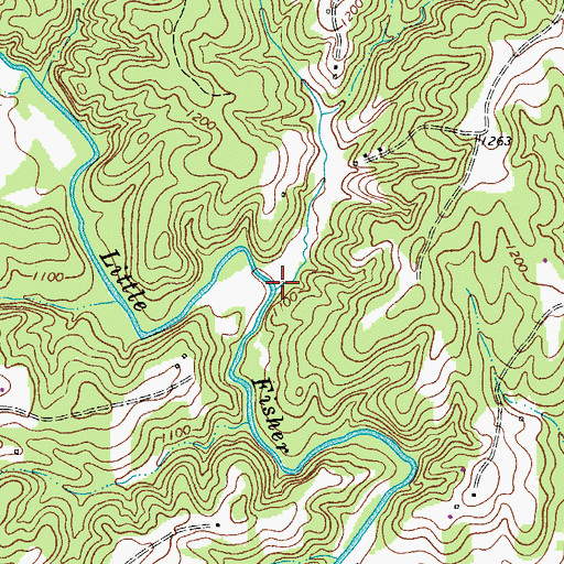 Topographic Map of Ross Creek, NC
