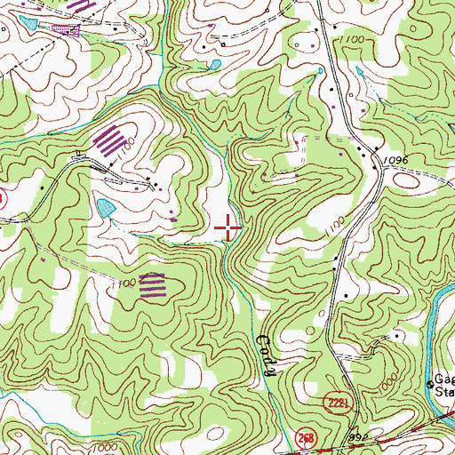 Topographic Map of Rutledge Bloomery Forge (historical), NC