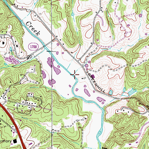 Topographic Map of School House Creek, NC