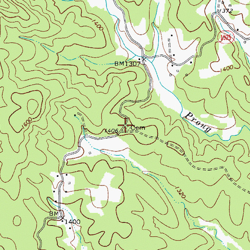 Topographic Map of White Rock Church (historical), NC