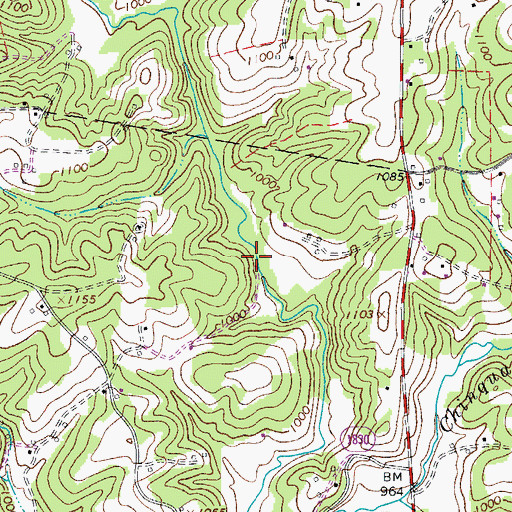 Topographic Map of Worths Forge (historical), NC