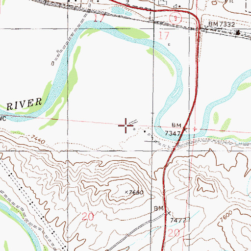 Topographic Map of Engle Ranch, CO