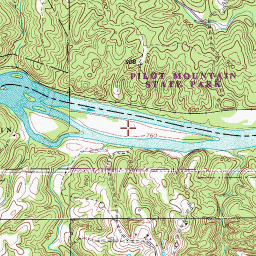 Topographic Map of Fishing Island, NC
