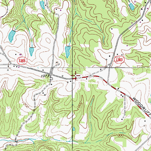 Topographic Map of Johnson School (historical), NC