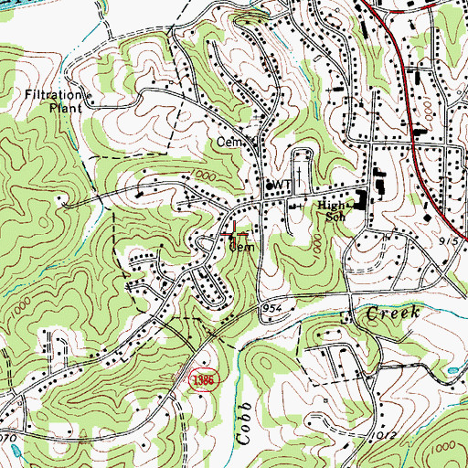 Topographic Map of Mount Pleasant Church, NC