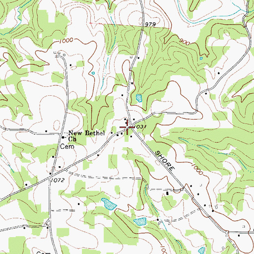 Topographic Map of Randolph School (historical), NC
