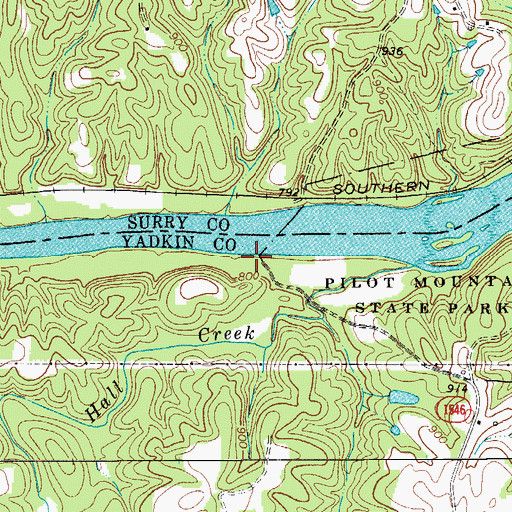 Topographic Map of Shoals Mill (historical), NC