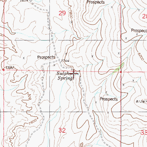 Topographic Map of Sulphur Spring, CO