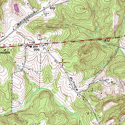 Topographic Map of Chestnut Ridge School (historical), NC