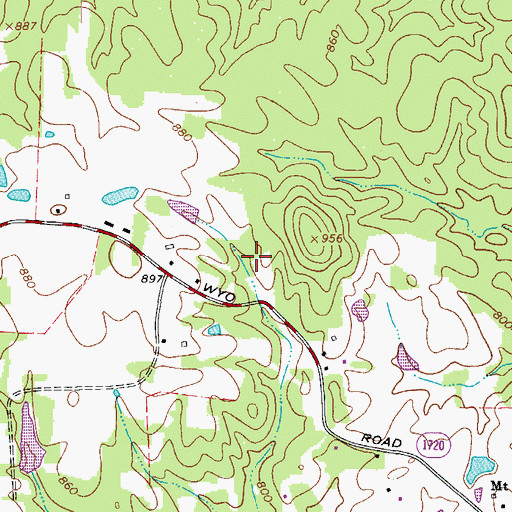 Topographic Map of Dixon Mine, NC