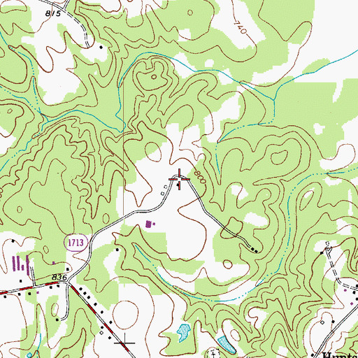 Topographic Map of Hartman Store (historical), NC