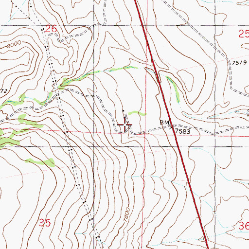 Topographic Map of Martin Ranch, CO