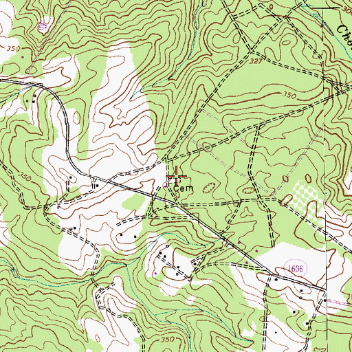 Topographic Map of Bethel Hill Cemetery, NC