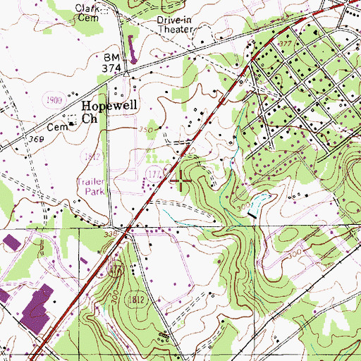 Topographic Map of Church of God (historical), NC