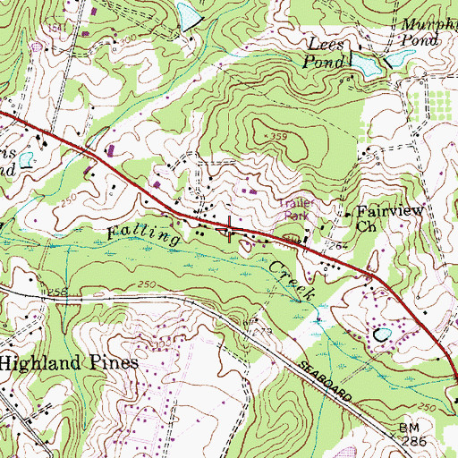 Topographic Map of Congregational Church, NC