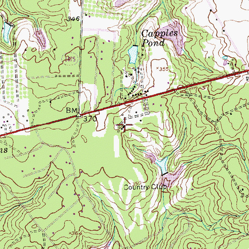 Topographic Map of Richmond County Country Club, NC