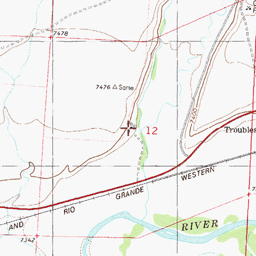 Topographic Map of Bumgarner Ranch, CO