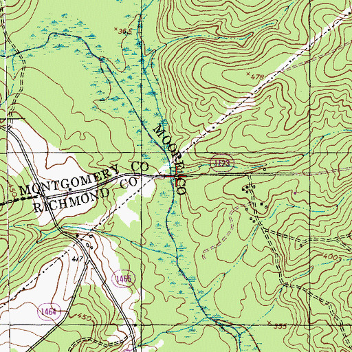 Topographic Map of Pattersons Bridge, NC