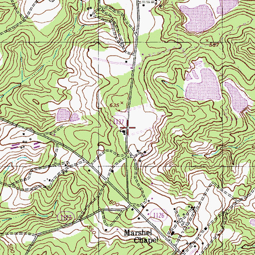 Topographic Map of Church of God, NC