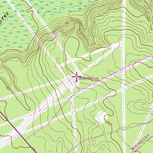 Topographic Map of Substation Number 1, SC