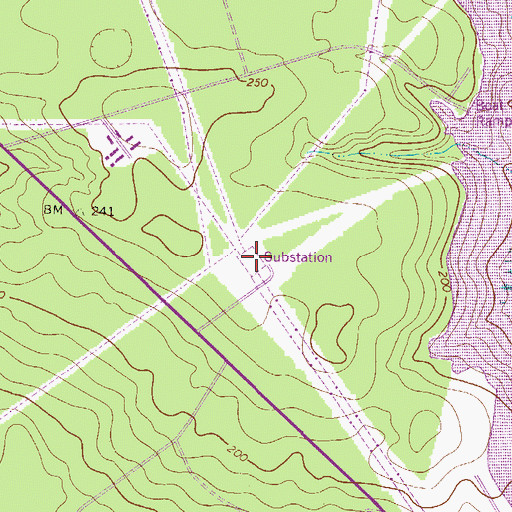 Topographic Map of Substation Number 3, SC