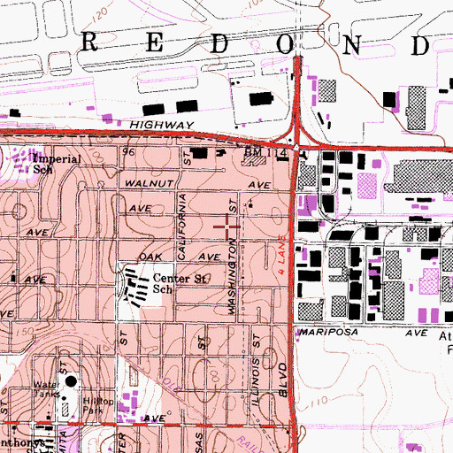 Topographic Map of Constitution Park, CA