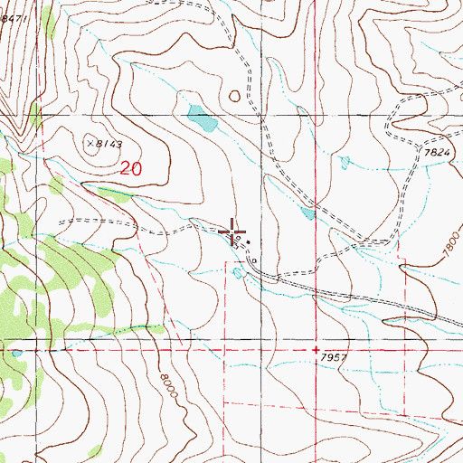 Topographic Map of Ingram Ranch, CO