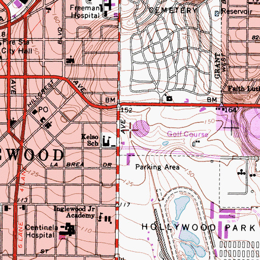Topographic Map of Great Western Forum, CA
