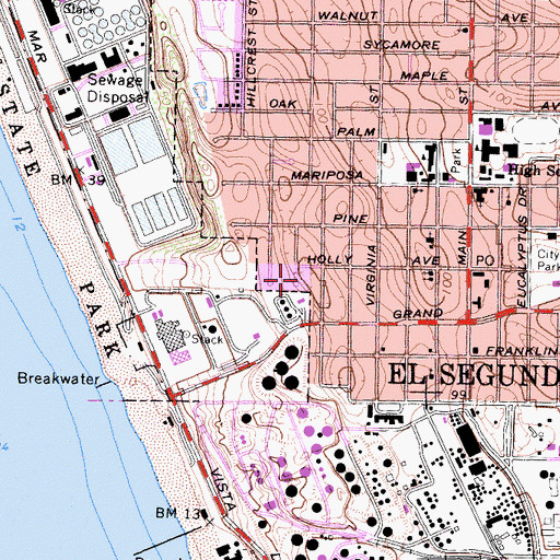 Topographic Map of Holly Valley Park, CA