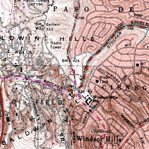 Topographic Map of Norman O Houston Park, CA