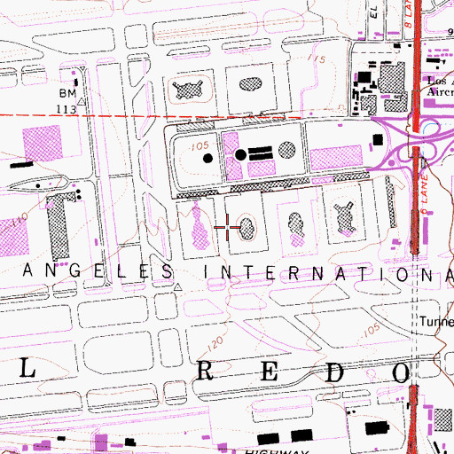 Topographic Map of Terminal 5, CA