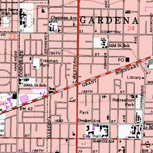 Topographic Map of Tozai Shopping Center, CA