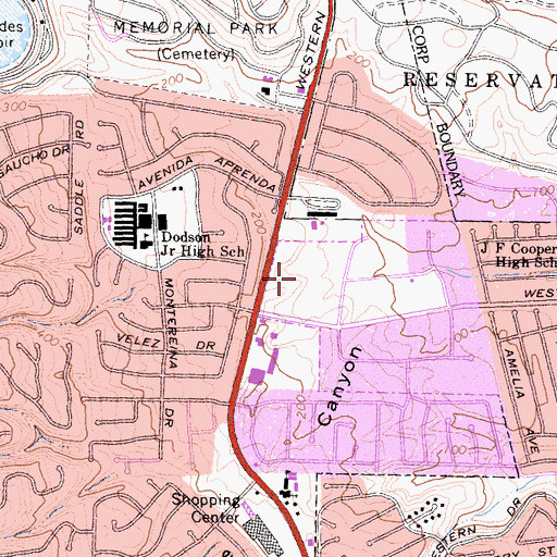 Topographic Map of Eastview Park, CA