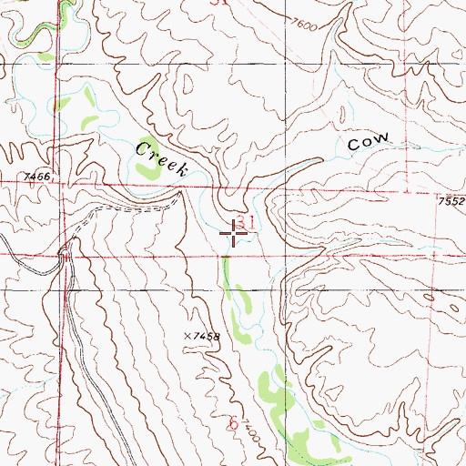Topographic Map of Cow Gulch, CO
