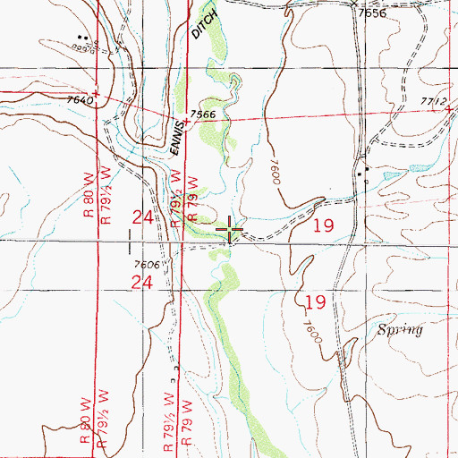 Topographic Map of Slide Creek, CO