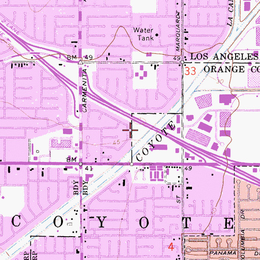 Topographic Map of Bettencourt Park, CA