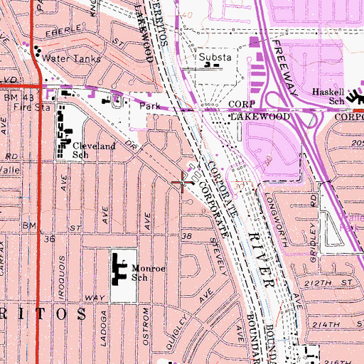 Topographic Map of Monteverde Park, CA