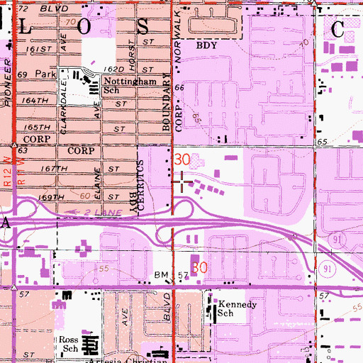 Topographic Map of Tracy Continuation High School, CA