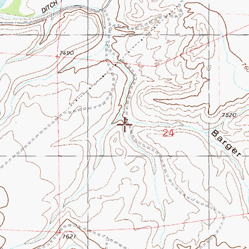 Topographic Map of Barger Gulch, CO