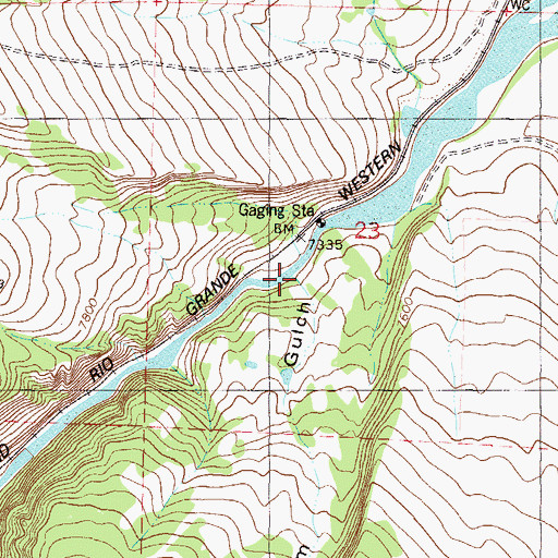 Topographic Map of Beaver Dam Gulch, CO