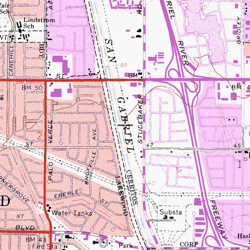 Topographic Map of Liberty Park, CA