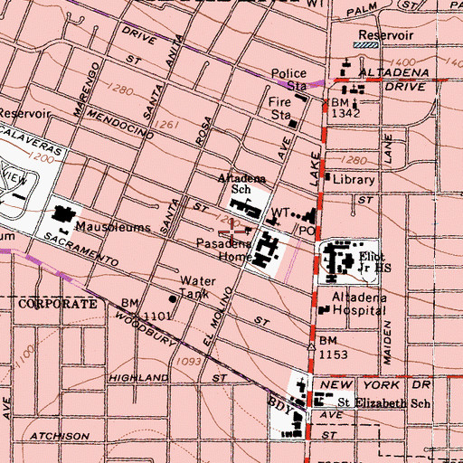 Topographic Map of Apostolic Christian Church, CA