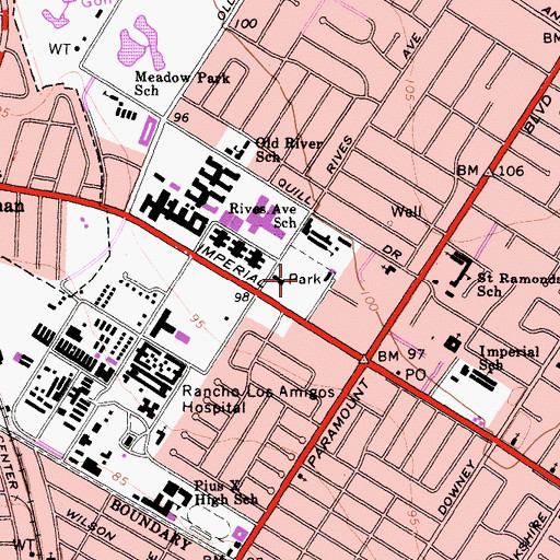 Topographic Map of Apollo Park, CA