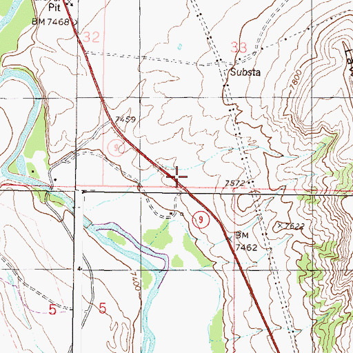 Topographic Map of Colorow School, CO