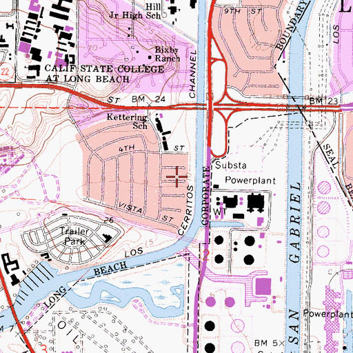 Topographic Map of Channel View Park, CA