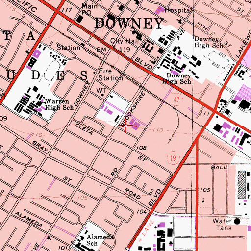 Topographic Map of PIH Health, CA