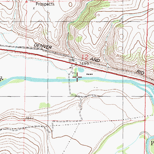 Topographic Map of Corral Creek, CO
