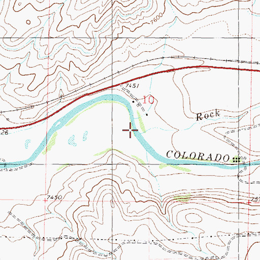 Topographic Map of Rock Creek, CO